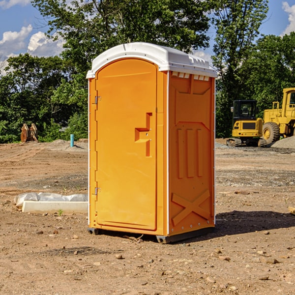 how often are the porta potties cleaned and serviced during a rental period in Flint Hill MO